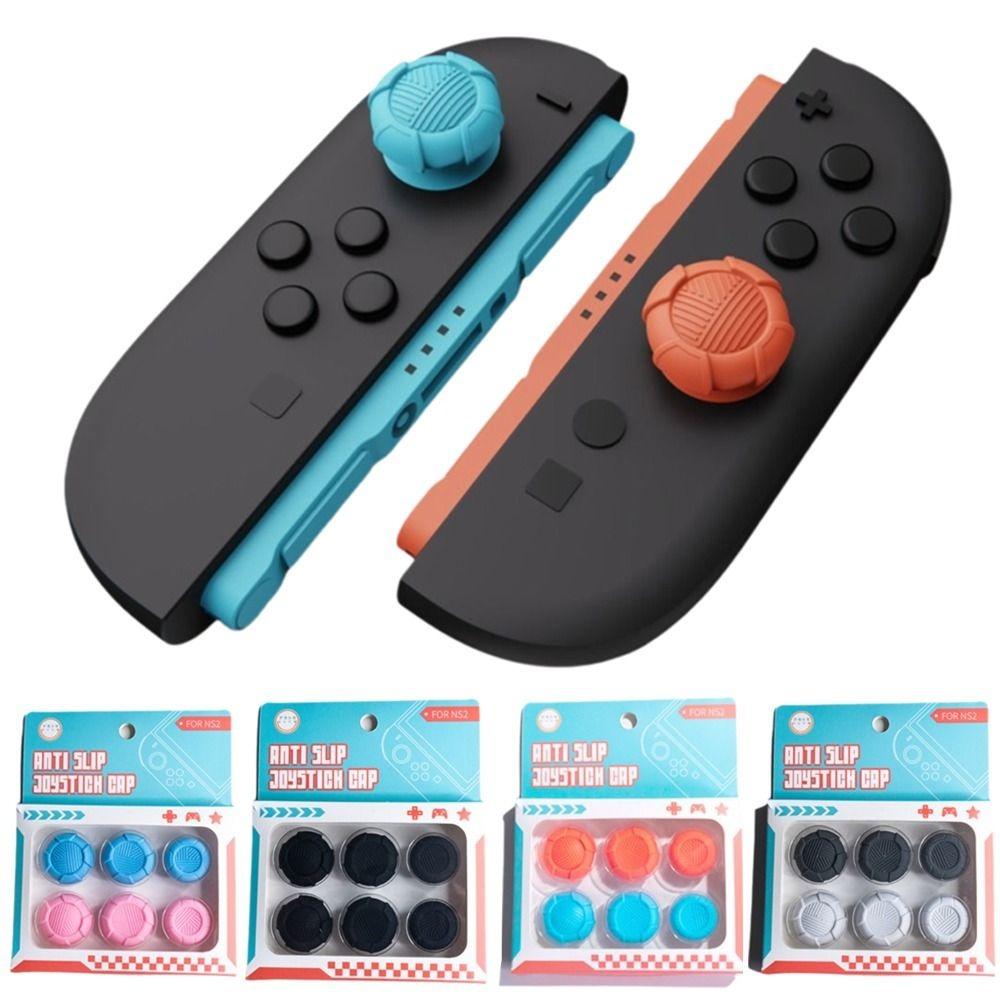 6pcs Anti-slip Controller Analog Grip Cover Silicone for Joy Con Case for Nintendo Switch 2