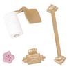Miniature Bathroom Accessory for 1/12 Doll House Landscape with Towel Rack Tissue Holder Soap Dispenser Scene Setting