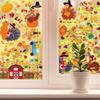 350pc Thanksgiving Window Clings Fall Window Stickers Decor for Offices Autumn Leaves Home School Office Thanksgiving Party Decorations Supplies