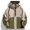 Spring and Autumn Splicing Color Windproof Charge Jacket Loose Casual Jacket