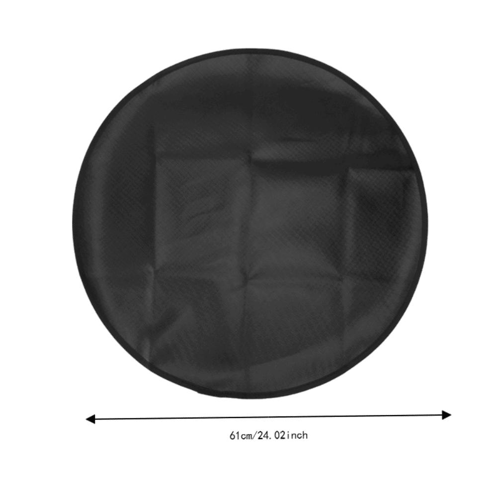 24 Inch Fire Pit Mat Black Outdoor Under Grill Mat Durable Fireproof Grill Pad Outdoor Grill