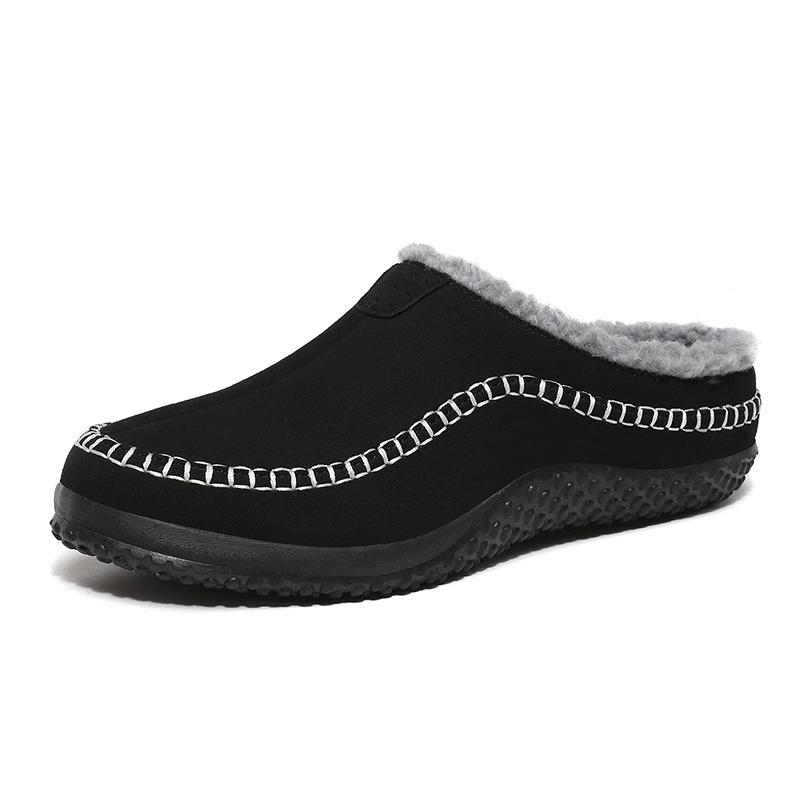 Men Cotton Slippers Winter Sneakers Comfortable Cold-Proof Casual Shoes Men Plush Warm Outdoor Walking Mans Footwear Big Size 48