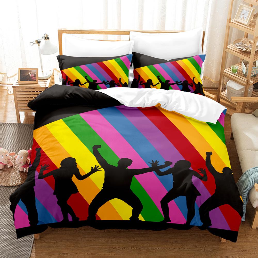 

Модний технологічний друк, 3D цифровий друк, постільна білизна, підковдри, наволочки, трикомпонентні набори quilt cover 90 * 190 pillowcase 50 * 75 * 1