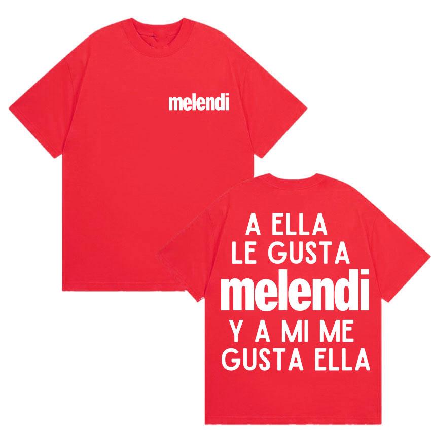 Rapper Melendi AELLALE GUSTA 2025 Album Print T Shirt Men Women Casual Fashion Pure Cotton Short Sleeve Tops T-shirts Streetwear