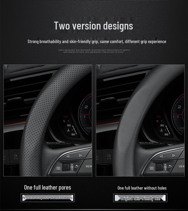 Lynk & Co Genuine Leather Steering Wheel Cover for Models 01, 02, 03, 03+, 05, 0906 (New Energy Vehicles)