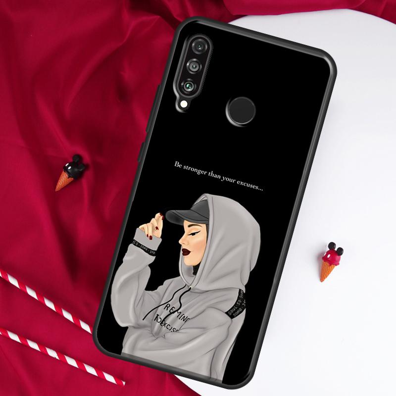 Islamic Muslim Hijabi Girls For Huawei Nova 12i 11i 8i 12s 9 10 SE Y90 Y60 Y70 Y72 Y61 Y91 P20 P40 P30 Lite P60 Pro Case