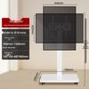 Mobile TV Stand with Wheels, Adjustable 360° Rotation, and Universal TV Mount for Horizontal & Vertical Screens