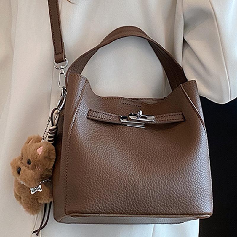 Simple Handbag, Small Carrying Bag, High Appearance Level Bucket Bag, Commuting and Casual Single-shoulder Crossbody Bag