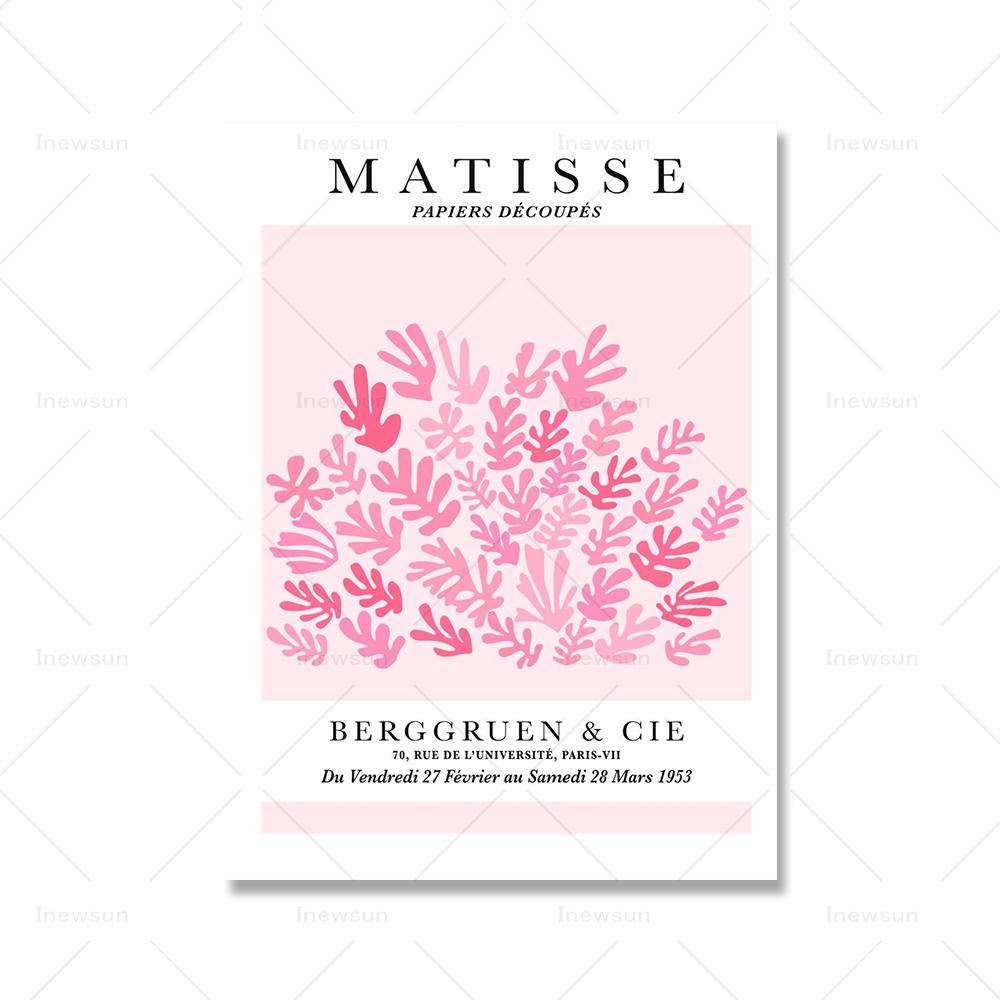 Mid Century Modern Matisse Print Gallery Wall Bauhaus Poster Danish Pastel Female Line Art Canvas Painting Home Decor Pictures