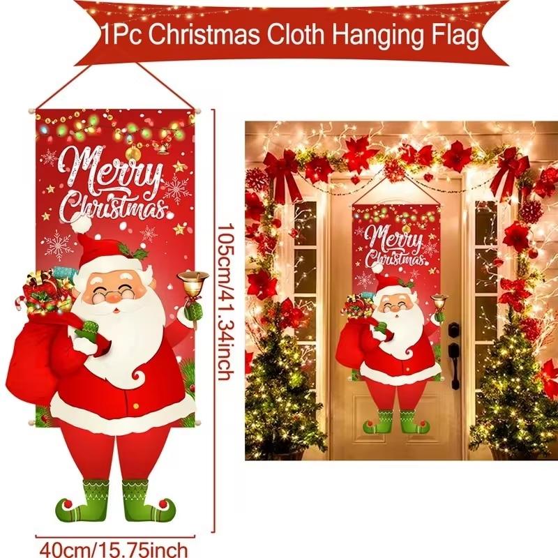 Merry Christmas Hanging Flag Christmas Decorations For Home 2026 Christmas Door Banner Xmas Gifts Navidad Happy New Year 2026