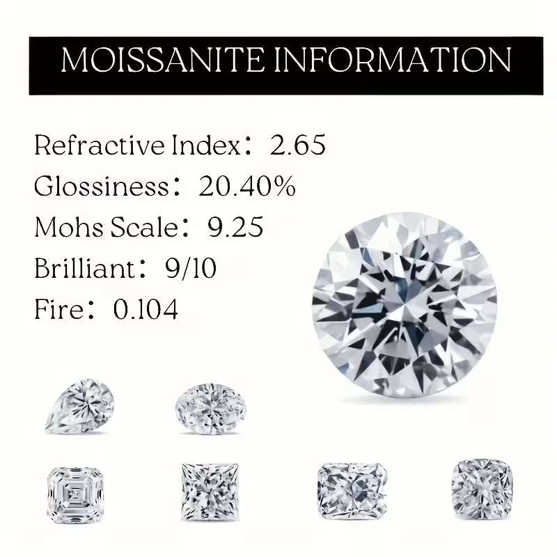 [Moissanite Earrings Gift] Moissanite Earrings, 1 pair S925 – Perfect for celebrating parties with friends, family, and classmates. Suitable for 