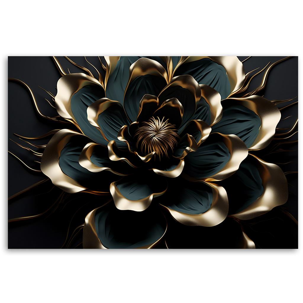 Canvas Print, 3D Lotus Flower Abstract AI