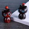 Wood Material Sandalwood Key Chains Handmade Craft DIY Keychain Components New Cat Shape Charm