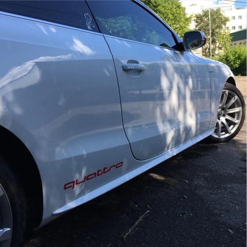 2ks Reflexní Samolepky na Karoserii Auta Dekorativní Samolepky Pro Audi Quattro A1 A3 A4 A5 A6 A7 A8 Q2 Q3 Q5 Q7 S2 S3 S4 TT