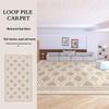High-Grade Cream Loop Velvet Carpet: Non-Slip Living Room, Bedroom, Sofa, Coffee Table Mat