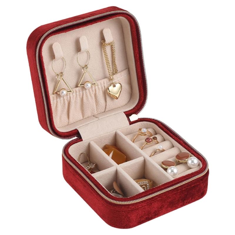 

Vintage Jewelry Storage Box with Lid Decorative Organizer Party Accessory for Marriage Anniversary Gift Present