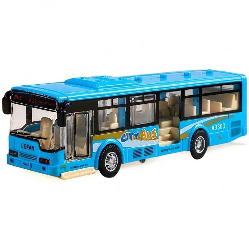 Children's Double-Decker Bus Toy: Convertible Police/Sightseeing Model with Openable Doors, Sound, Light & Inertial Motion