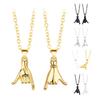 2 Pcs Couple Matching Necklace Set Pinky Promise Matching Necklaces Best Friends Matching Necklace Valentines Day Anniversaries Gift