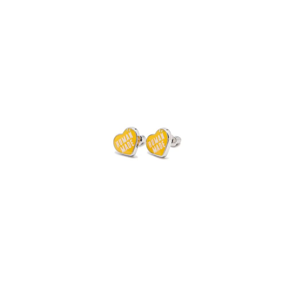 HUMAN MADE Heart Earrings Yellow HM29GD156