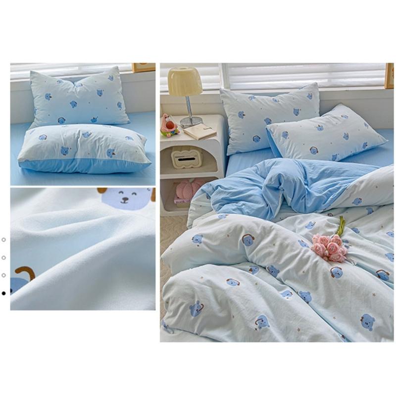 Sturdy Cotton Nursery Bedding Collection 4 Pieces Set for Kids Room Toddler Bed
