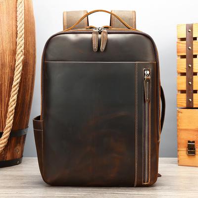 Men's Backpack Business Genuine Leather Computer Bag Top-grain Cowhide Men's Large-capacity Backpack