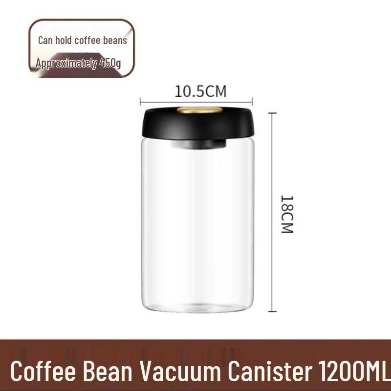 Vakuumversiegelter Kaffeelagerbehälter aus hochborosilicate Glas für Bohnen, Pulver und Körner
