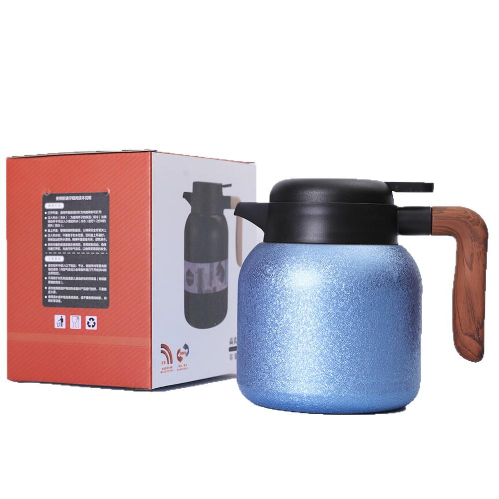 Large Capacity Titanium-Plated Teapot with Handle and Smart Temperature Display