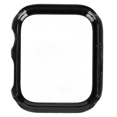 Protective Watch Shell Case with Tempered Glass Full Coverage HD Screen Protector for IWatch Series 7 202145mm Black