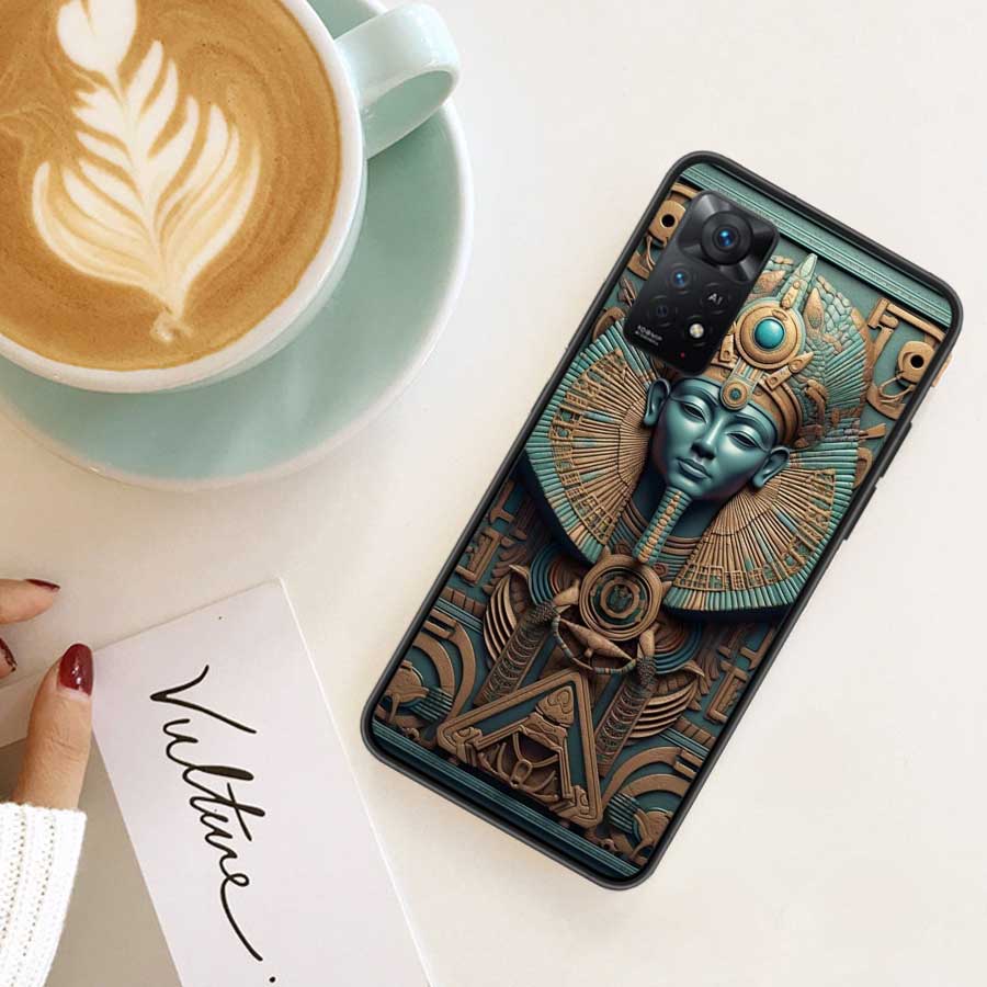 Egyptian Pharaoh's Mummy Phone Case For Redmi 13C 14C Note 13 14 Pro 5G Plus 12 12C 10 10A 10C 9 9A 9C 9T 8 8A K70 Pro Xiaomi Co