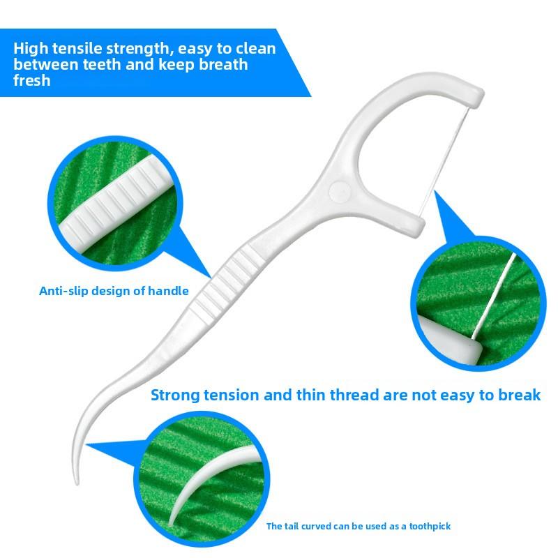 50 Pieces Disposable Ultra-fine Dental Floss Sticks