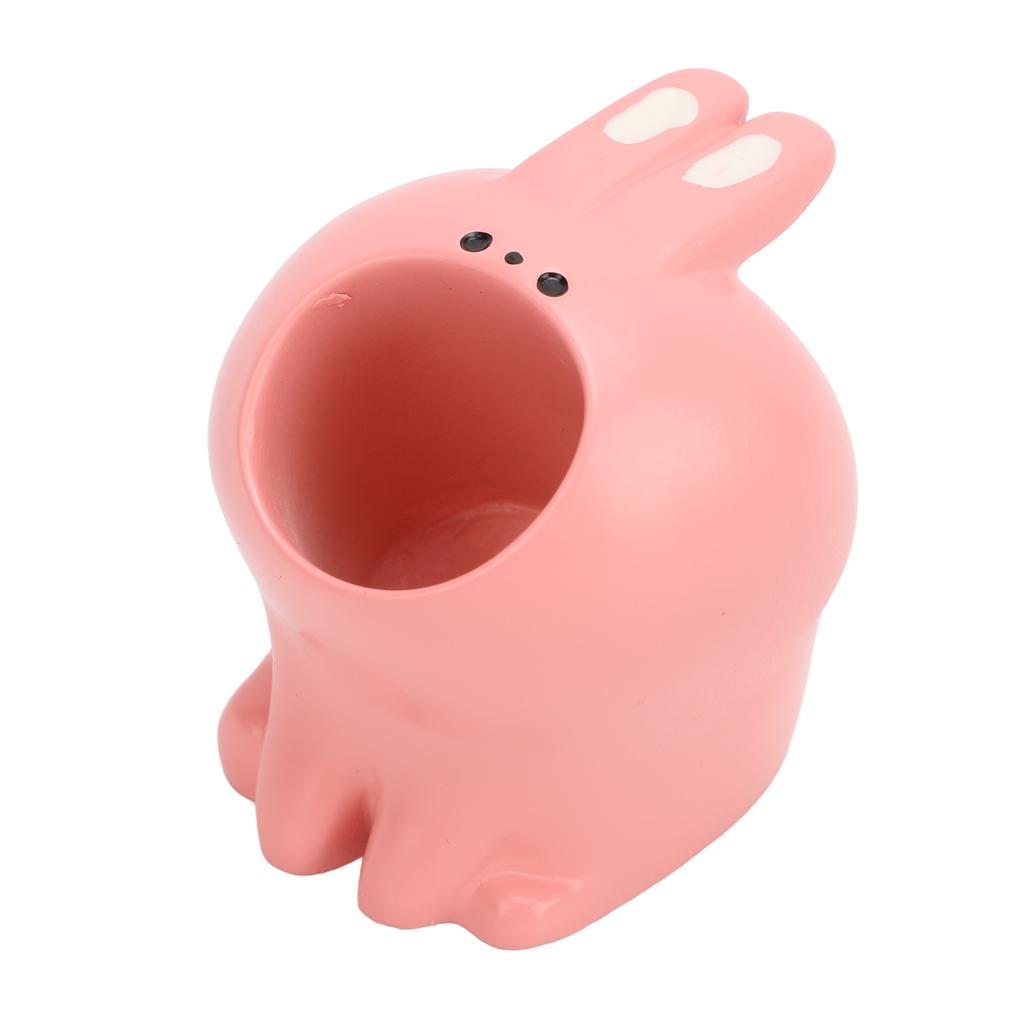 Resin Cute Animals Pen Organizer Cute Decoration Animal Pen Storage Stand Holder for Desk Pink