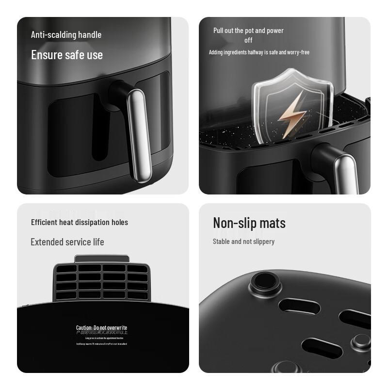 Joyoung 6.5L Oil-Free Air Fryer with 3D Hydration CN plug (adapter included)