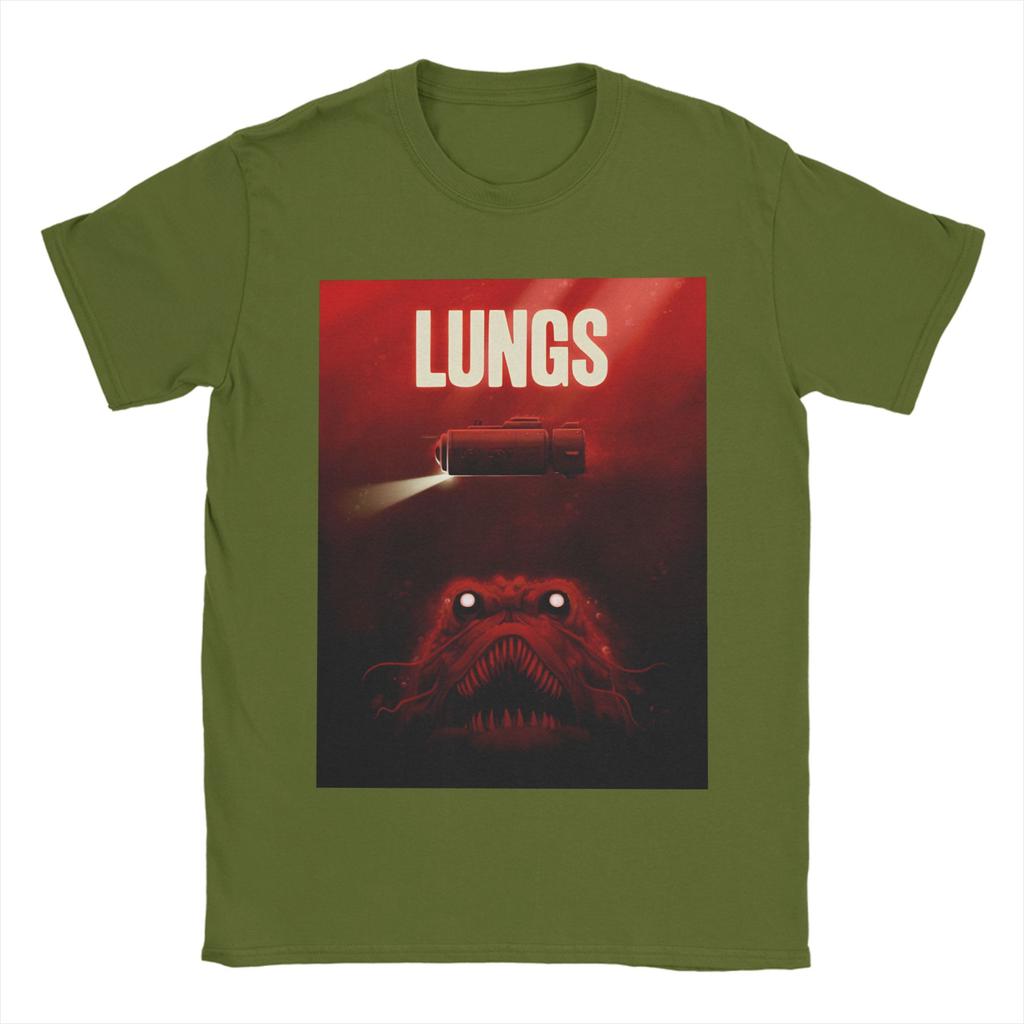 Casual T Shirt Beach Lungs Iron Lung Game Poster Leisure T Shirts Cotton Tee Shirt for Unisex Classic Pattern Short Sleeve Clothing