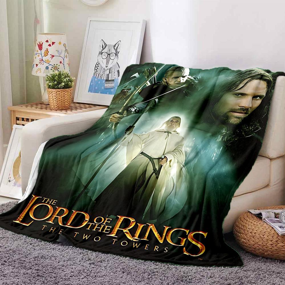 1pc Lord of the Rings Two Towers Flannel Blanket Soft Warm Throw for Home, Office, Travel, All-Season Cozy Bedding GiftL1182 80cmx120cm(31inx47in)