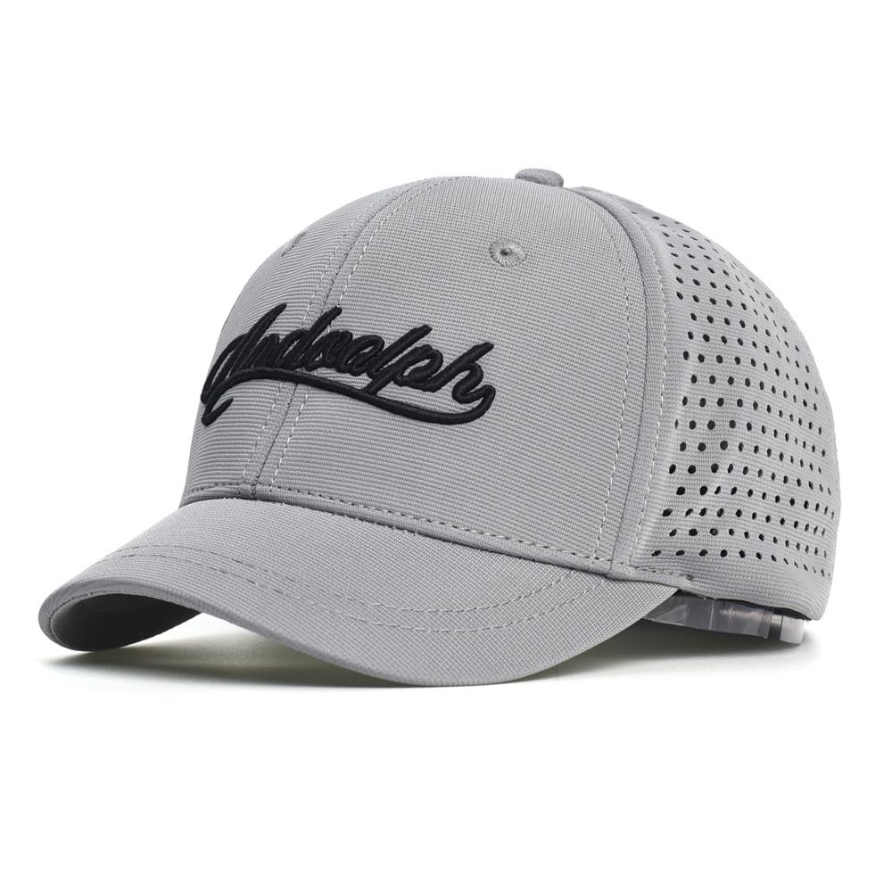 Mesh Short Brim Back Closed Baseball Cap Men Women Breathable Snapback Hats Fitted Dad Hat Adjustable Solid Trucker Style Low Pr