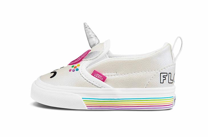 Flour Shop x Vans Slip on Series Low Top Toddler Shoes Kara Unicorn Infant And Toddler VN0A54EW2JQ 22