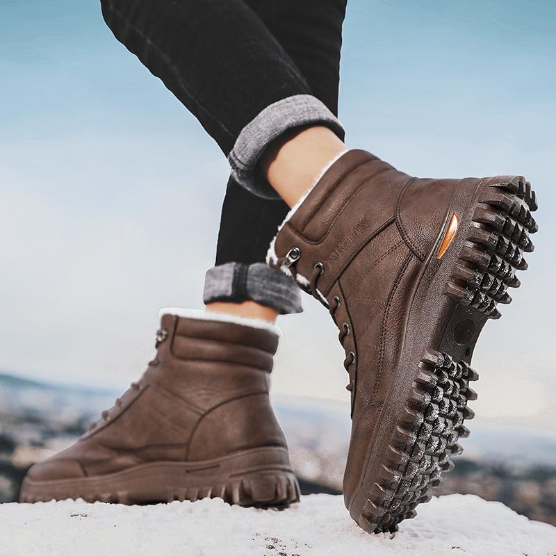 Compre Botas de neve de inverno Masculinas high-top casual frio-proof  sapatos de algodão esportes botas exteriores botas de estilo de bebê barato  — frete grátis, avaliações reais com fotos — Joom