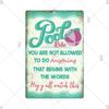 Tin Sign Pool Funny Rules Vintage Plaque Welcome Warning No Swimming Instruction Metal Sign For Home Pool Store Club Wall Decor