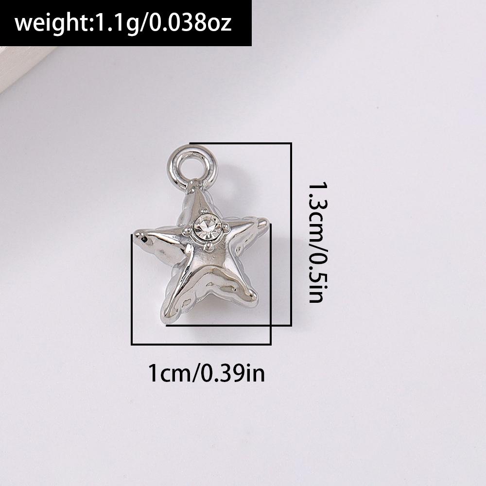 5 Stück Süße Legierung Strass Anhänger Charms für Schmuckherstellung DIY Ohrringe Armband Halskette Zubehör