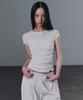 Geulouhaideu Milan Wave Shirring T-Shirt [Short Sleeve/Long Sleeve]