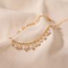 Women 18k Gold Plated Abs Pearl Pendant Exotic Anklet Jewelry
