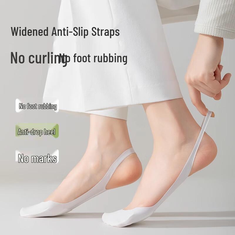 Langsha Women s Ultra-Thin Ice Silk No-Show Socks for High Heels One Size