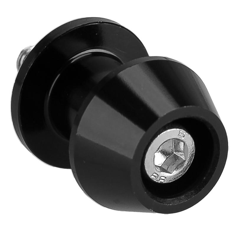 2pcs Black M6 Universal Motorcycle Motorbike Racing Adapter Holder Swingarm Coil Slider Mount Stand Screw Aluminum Alloy