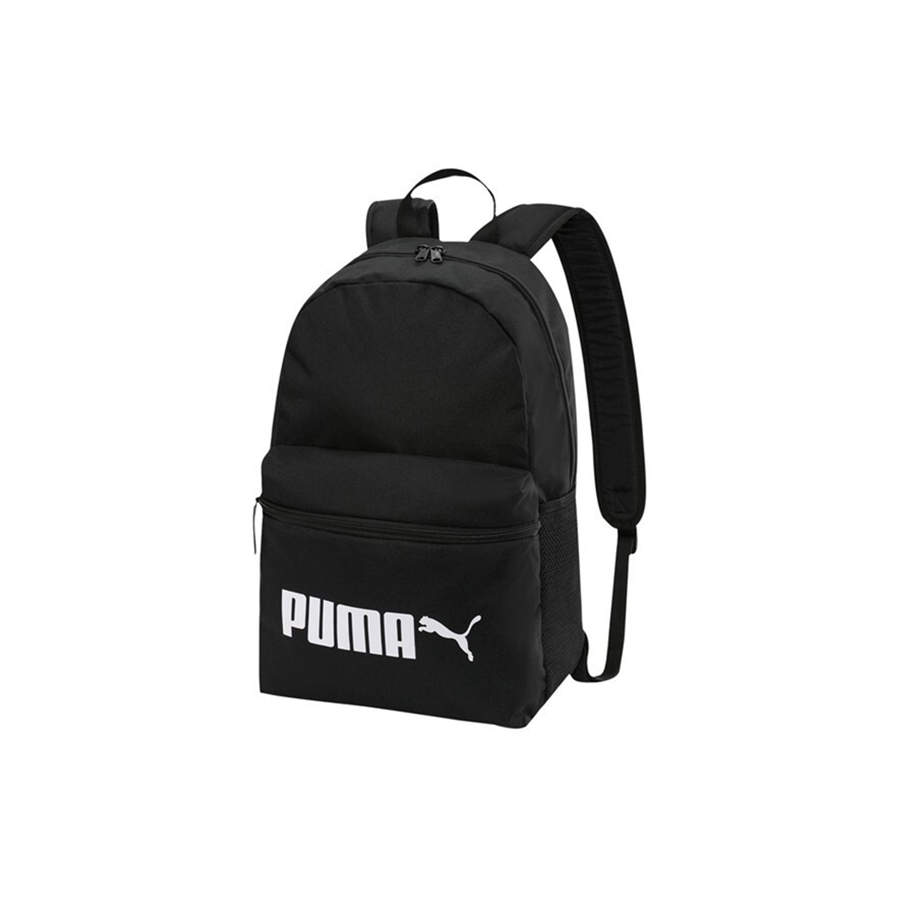 Puma Classic Logo Casual Fashion Trend Fabric Backpack Unisex Backpack Black 077482-01 Pure Black