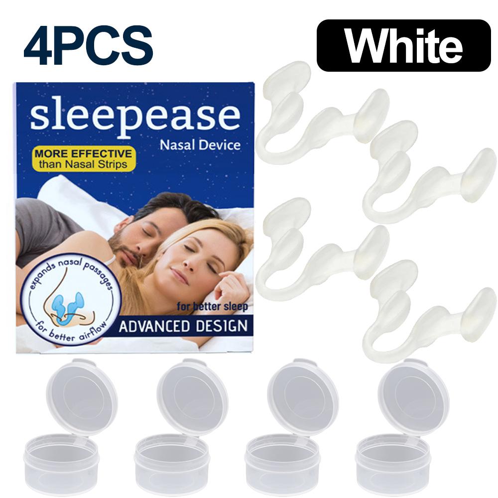 1~4Pcs Silicone Nose Clip Anti Snoring Nasal Dilator Stop Snore Aid Easy Breathe Improve Sleeping Rhinitis