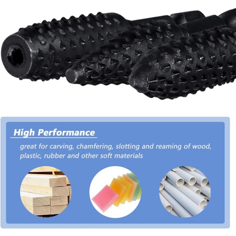 5 szt./10 szt. Zestaw frezów obrotowych, tarników, pilników do rzeźbienia w drewnie, wierteł tarnikowych z trzpieniem sześciokątnym 1/4'' Zestaw pilników obrotowych tarnikowych pasujący do majsterkowania w drewnie