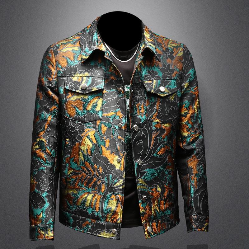 2025 New Men's Lapel Jacket Trendy Fashion Casual Jacket 20255