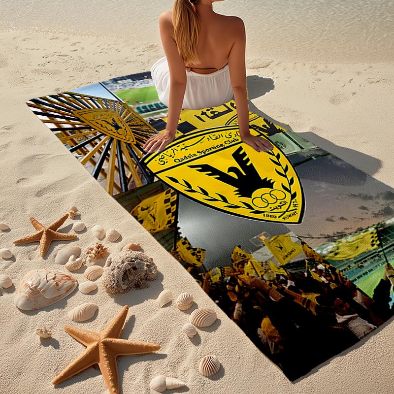 Qadsia Sporting Club Fashion Beach Towel: Ideal for Summer Adventures Soft, absorbent and quick drying suitable for swimming and bathing