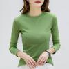 Women's Korean Slim Fit Long Sleeve Round Neck T-Shirt - Autumn Style