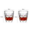 330ml/380ml Diamond Carved Wine Glass Luxury Cocktail Whiskey Glasses 2pcs Elegant Transparent Cold Drink Cup Exquisite Gifts